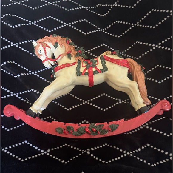 unbranded Other - CHRISTMAS WHITE ROCKING HORSE HOLIDAY
DECORATION